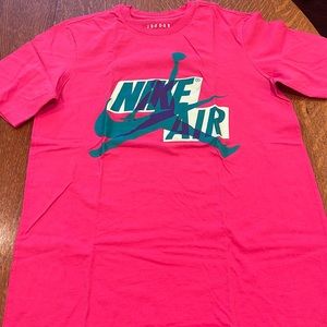 Nike Hot Pink Jumpman Standard Fit T Shirt Small
